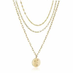 Ela Rae starburst pre-layered charm necklace